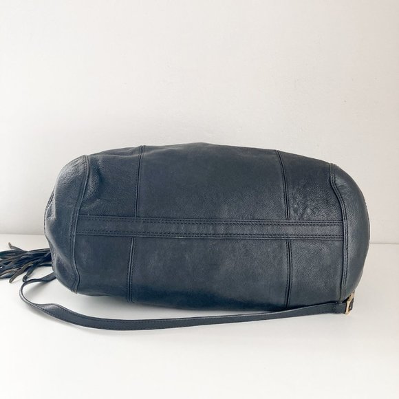 Cole Haan Oversized Black Pebble Leather Hobo Shoulder Bag w Adjustable Strap - Picture 15 of 16